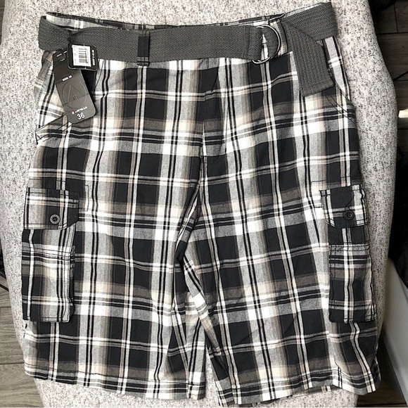 Airwalk™️ Plaid Men’s Skateboarding Cargo Board Shorts NEW with Tags Size 36 - Picture 7 of 8